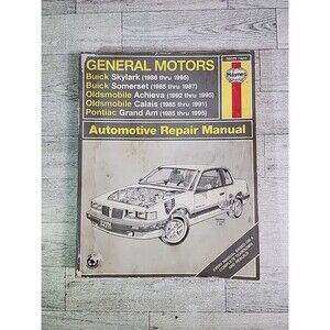 Pontiac Grand Am Repair Manual Buick Skylark Achieva 1985-1991 Haynes 38025 1420
